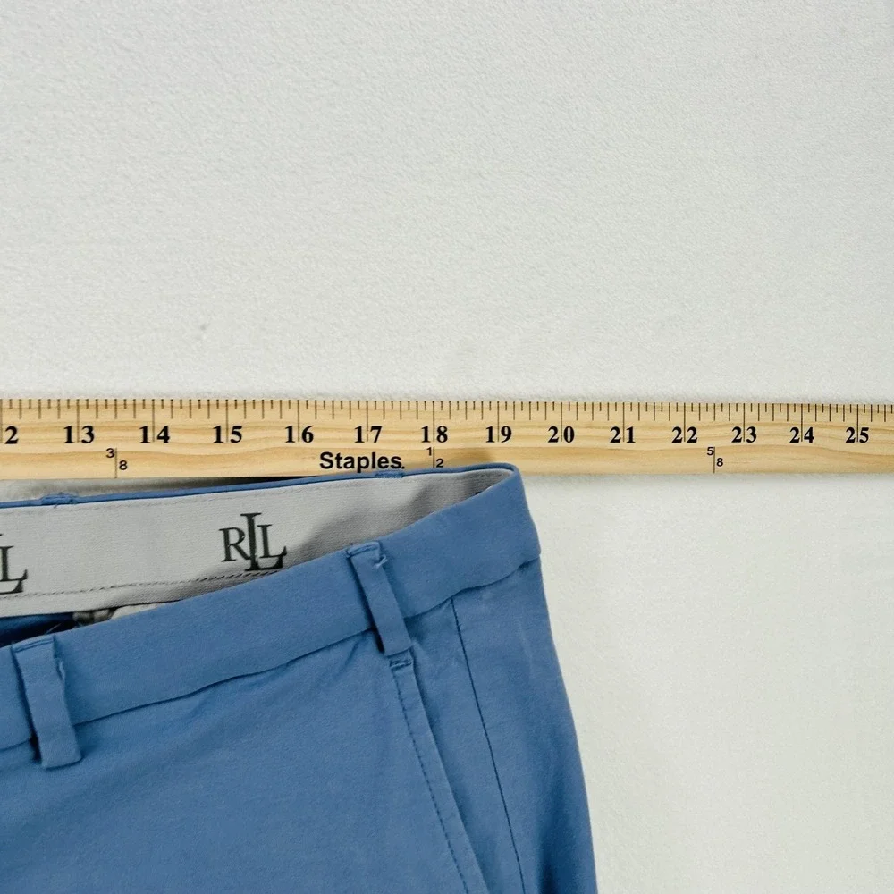 Lauren Ralph Lauren Pants Mens 38x32 Blue Chino Straight Leg Flat Front Cotton